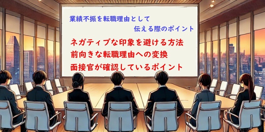 内定のための「転職理由 業績不振」回答法を徹底解説---業績不振を転職理由として伝える際のポイント