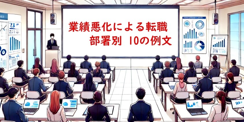 内定のための「転職理由 業績不振」回答法を徹底解説---業績不振を理由とする転職理由の例文