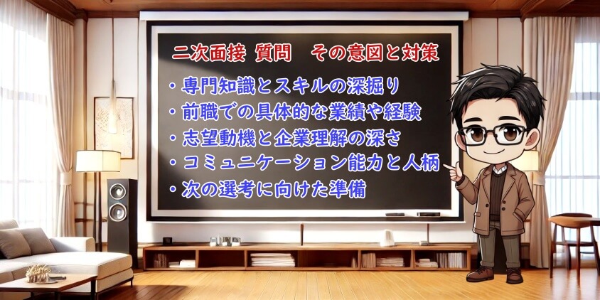 二転職面接官が伝授!二次面接通過率と通過率UPする4つの極意---二次面接でよく聞かれる質問、その意図と対策