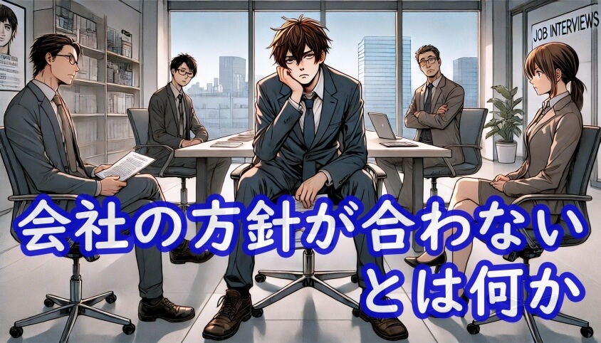 「会社の方針が合わない」退職理由の伝え方と転職4つの成功ポイント-会社の方針が合わないとはどういうことか