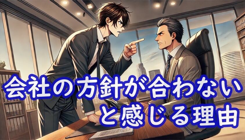 「会社の方針が合わない」退職理由の伝え方と転職4つの成功ポイント-会社の方針が合わないと感じる理由
