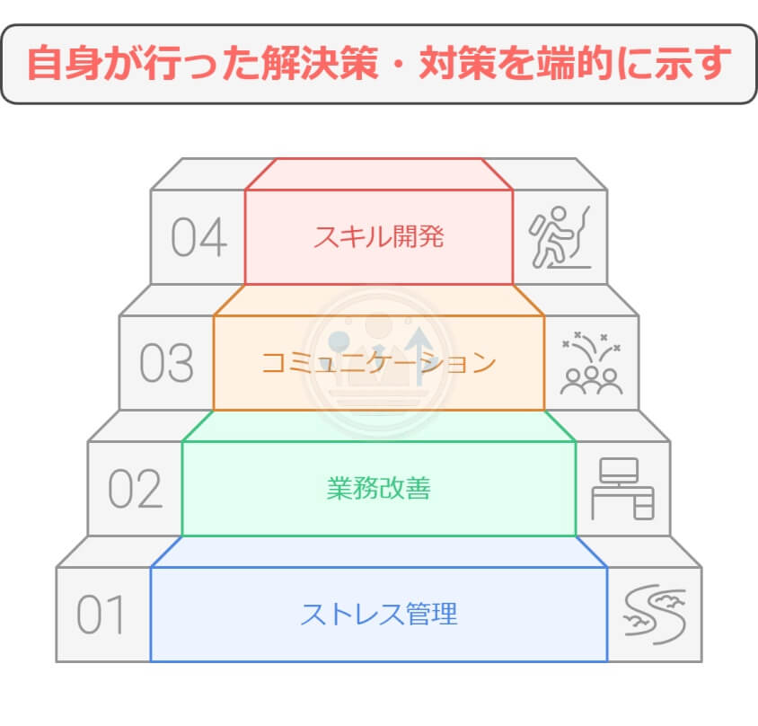 面接でメンタルの退職理由を伝える3つの上手な回答法-自身が行った解決策・対策を端的に示す