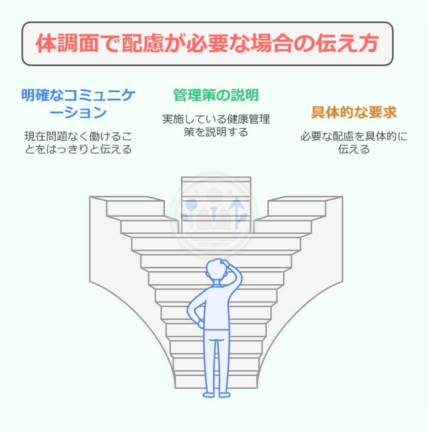 面接でメンタルの退職理由を伝える3つの上手な回答法-体調面で配慮が必要な場合の伝え方
