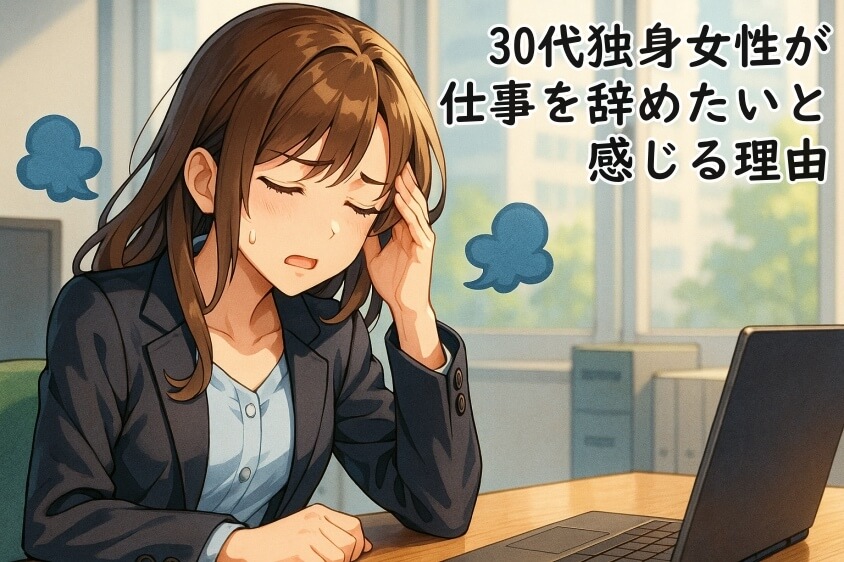 仕事辞めたい30代女性の退職 転職 カシコイ次の一歩の進み方-30代独身女性が仕事を辞めたいと感じる理由