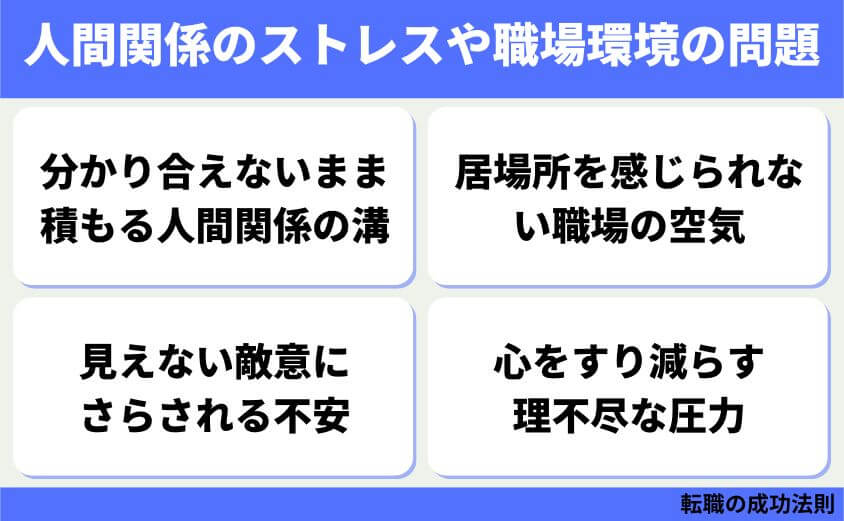 仕事辞めたい30代女性の退職 転職 カシコイ次の一歩の進み方-人間関係のストレスや職場環境の問題