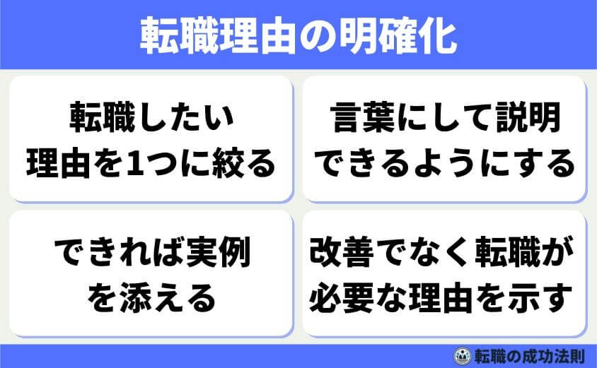 逃げの転職30代でもヒラから部長職！人生を好転させる4つの方法-転職理由の明確化