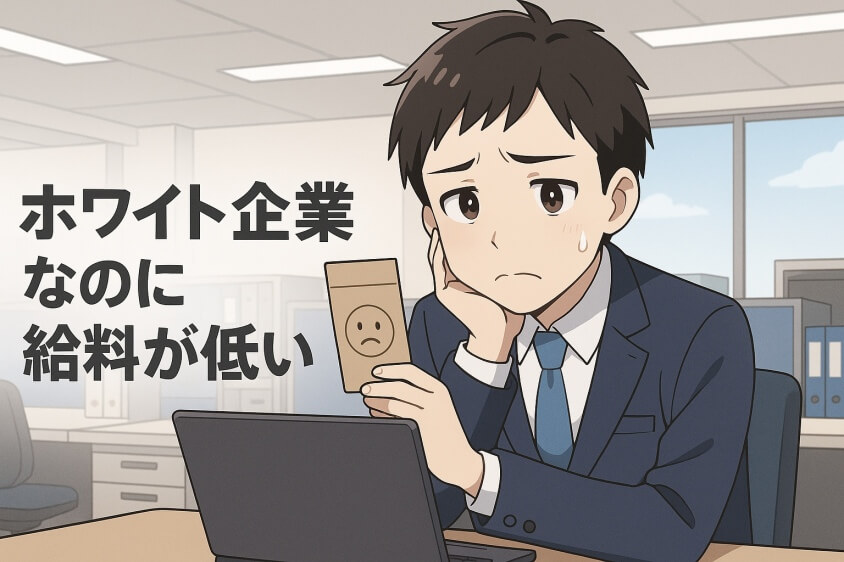 ホワイト企業だけど給料低いのは限界!そんなあなたへ転職サポート-ホワイト企業なのに給料が低い理由とは?