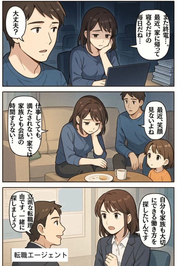 【転職理由ワークライフバランス】の書類 面接で好印象の例文