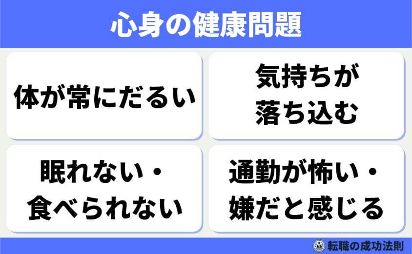 【辞める人は黙って辞める】急増！上手くいく円満退職と転職成功法-黙って辞めようと決意する理由-心身の健康問題