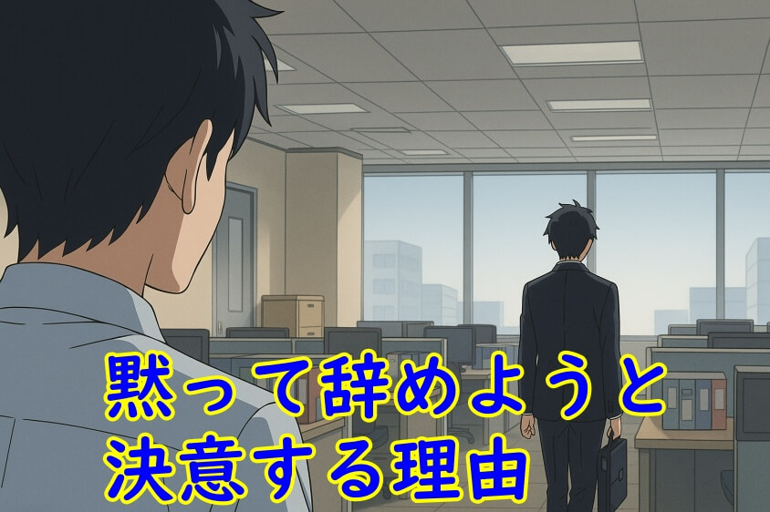 【辞める人は黙って辞める】急増！上手くいく円満退職と転職成功法-黙って辞めようと決意する理由