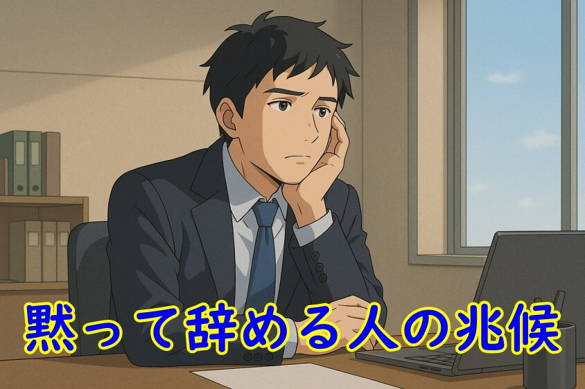 【辞める人は黙って辞める】急増！上手くいく円満退職と転職成功法-黙って辞める人のサイン