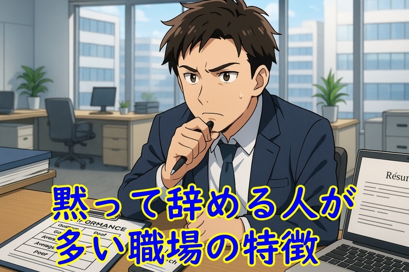 【辞める人は黙って辞める】急増！上手くいく円満退職と転職成功法-黙って辞める人が多い職場の特徴