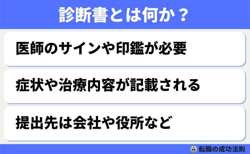 退職で診断書のメリットとデメリット診断書で受けられる支援制度解説-退職で診断書を提出するとは-診断書とは何か?