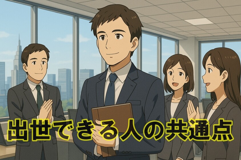 出世できないでみじめ人生に終止符！出世・昇進の共通項とその極意-出世できない人の特徴-出世できる人の共通点-ます、出世している人を見てみましょう。出世できる人には、いくつかのはっきりした共通点があることがわかります。スキルだけでなく、人との関わり方や考え方が評価につながっているのです。