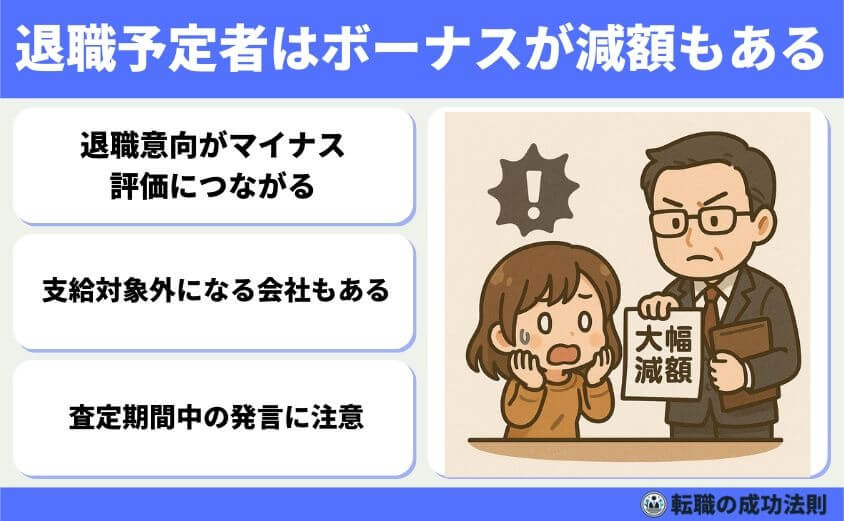 ボーナス前退職はもったいない?迷った時の判断ポイント5選-退職予定者はボーナスが減額されることがある