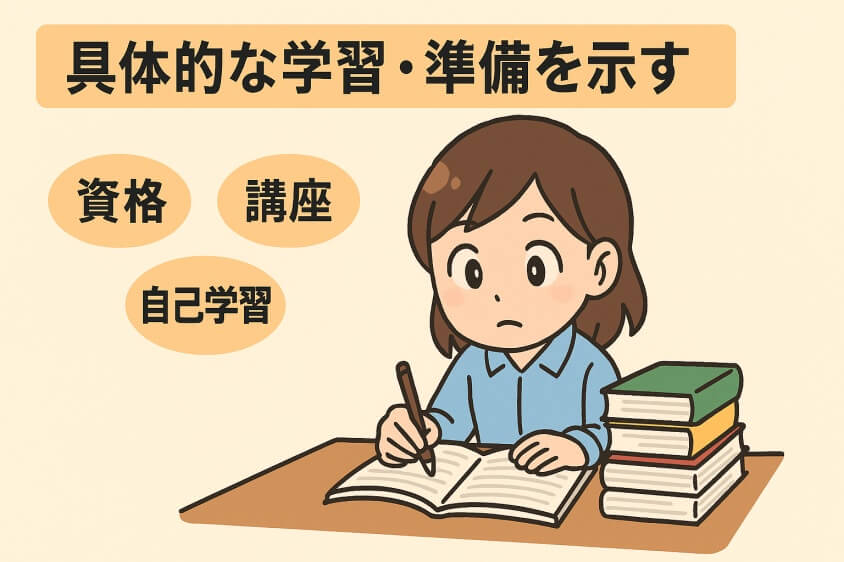 未経験職でも3つの鉄則で内定UP　職種・年代別志望動機例文5選-体的な学習・準備（資格・講座・自己学習）を示す