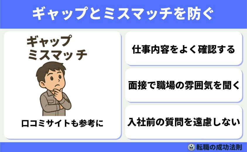 ギャップとミスマッチを防ぐ方法