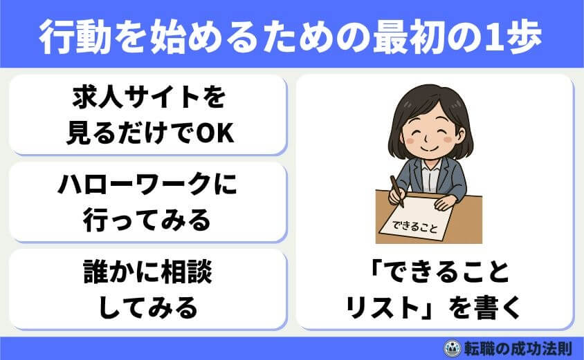 40代スキル資格なし女性におススメの転職法と未経験優遇職種9選-行動を始めるための最初の1歩