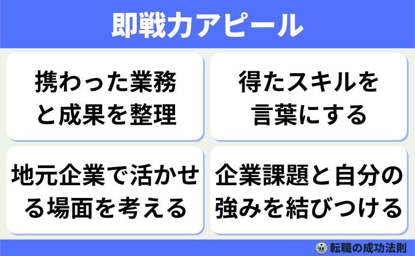 都市圏で得た経験の棚卸し(即戦力アピール)