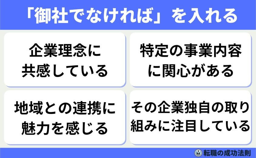 志望動機に“その会社でなければ”を入れる技術