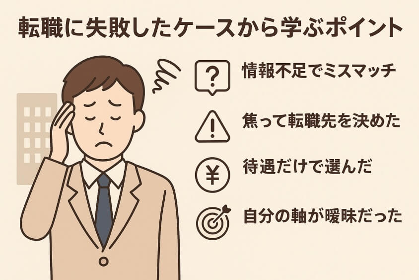 転職に失敗した／思うようにいかなかったケースから学ぶポイント-新卒一年目の転職は本当に厳しいか？成功の秘訣とリアルな体験例