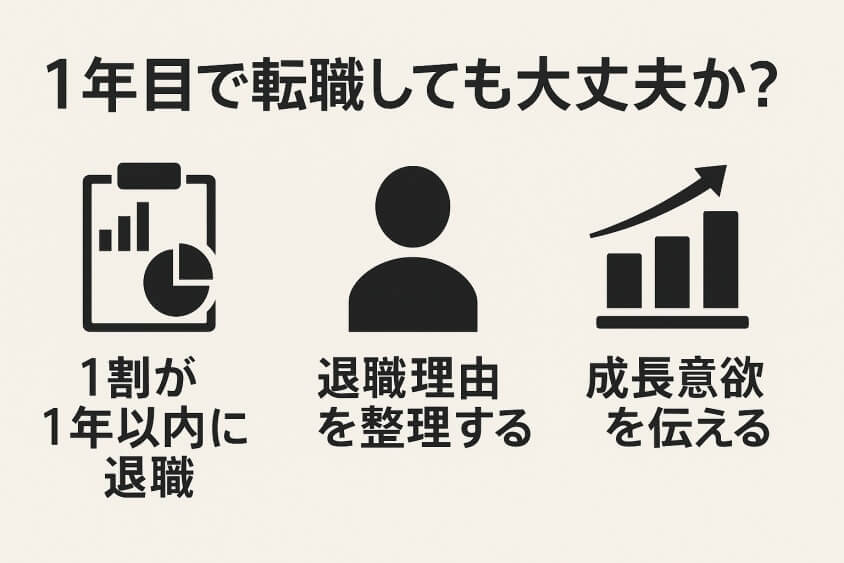 「1年目で転職しても大丈夫か？」という不安への答え