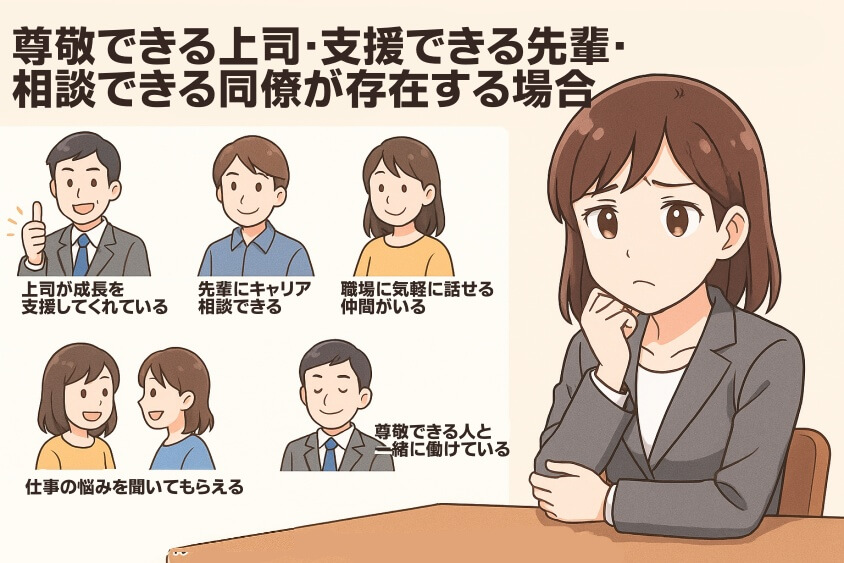尊敬できる上司・支援できる先輩・相談できる同僚が存在する場合-転職しないほうがいい人の特徴15選＆確実に転職するための行動5選
