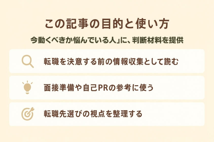 この記事の目的と使い方-20代既婚子なしの転職 成功事例と失敗事例にみる転職マニュアル