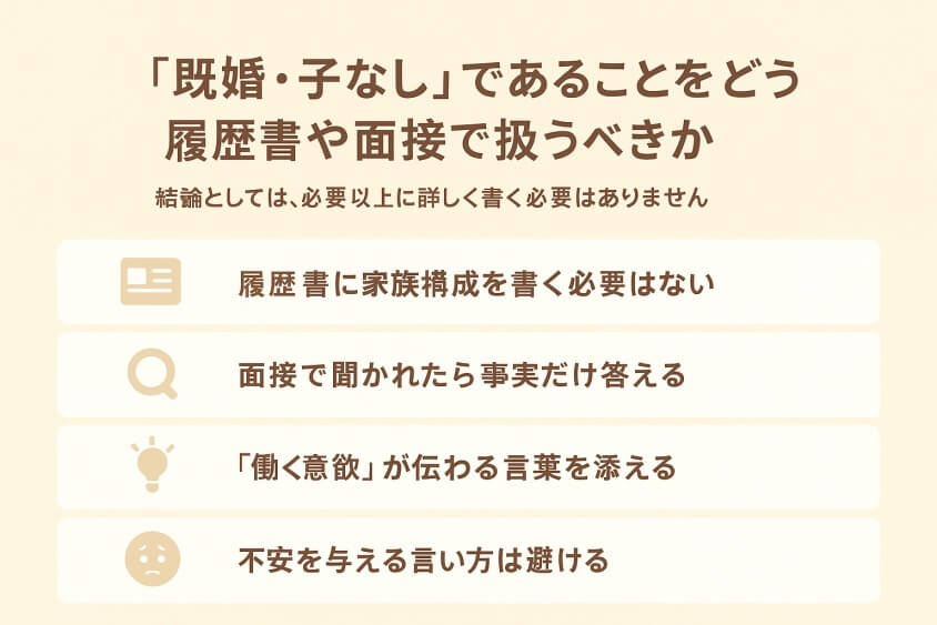 「既婚 子なし」であることをどう履歴書や面接で扱うべきか-20代既婚子なしの転職 成功事例と失敗事例にみる転職マニュアル
