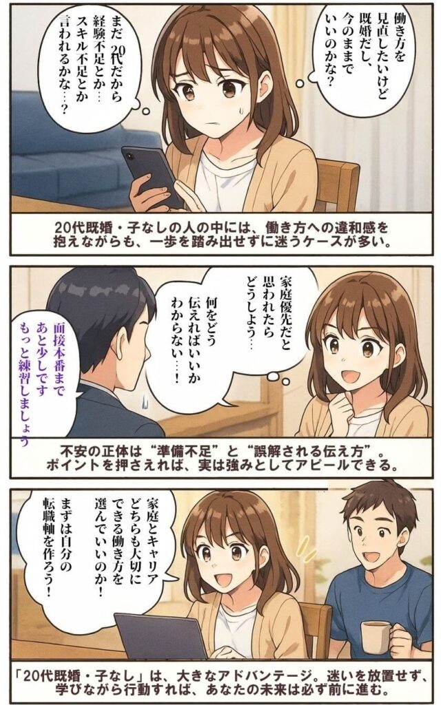 20代既婚子なしの転職 成功事例と失敗事例にみる転職マニュアル-マンガ