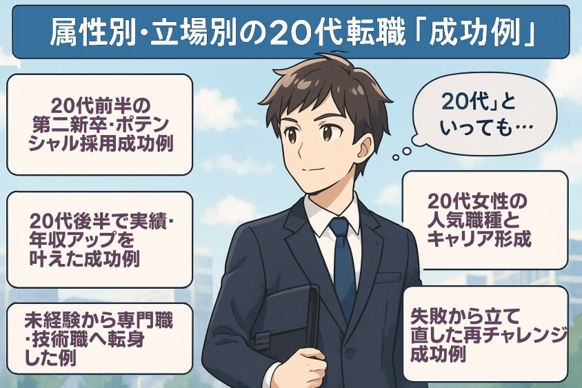 属性別・立場別の20代転職「成功例」-【たった5つの秘策】20代が短期で転職できた成功例を徹底解説