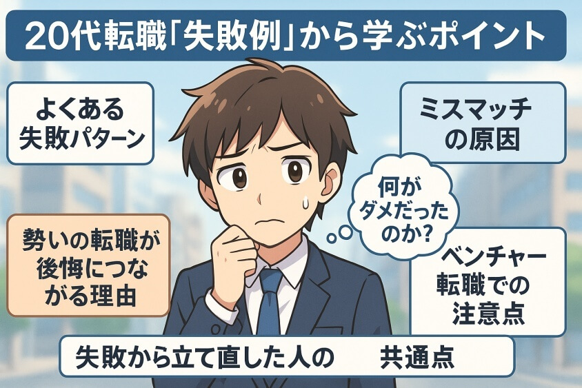 20代転職「失敗例」から学ぶポイント-【たった5つの秘策】20代が短期で転職できた成功例を徹底解説