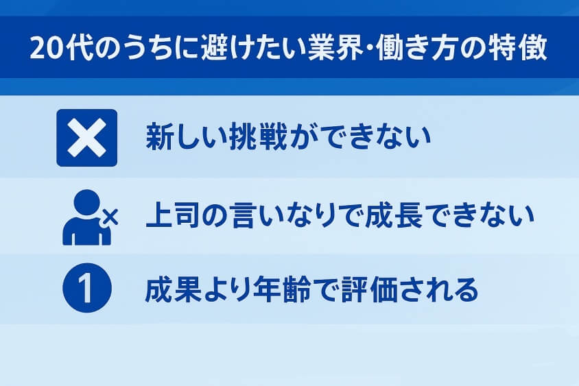 20代のうちに避けたい業界・働き方の特徴-【たった5つの秘策】20代が短期で転職できた成功例を徹底解説
