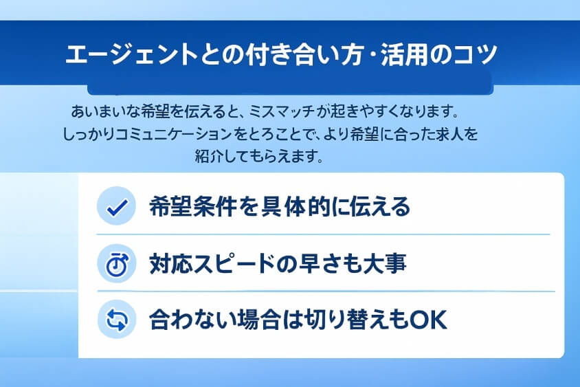 エージェントとの付き合い方・活用のコツ-【たった5つの秘策】20代が短期で転職できた成功例を徹底解説