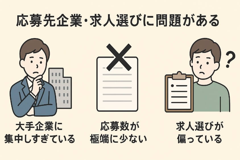 応募先企業・求人選びに問題がある-20代の転職書類選考通過をアップ! 成功テクと10人の成功体験談