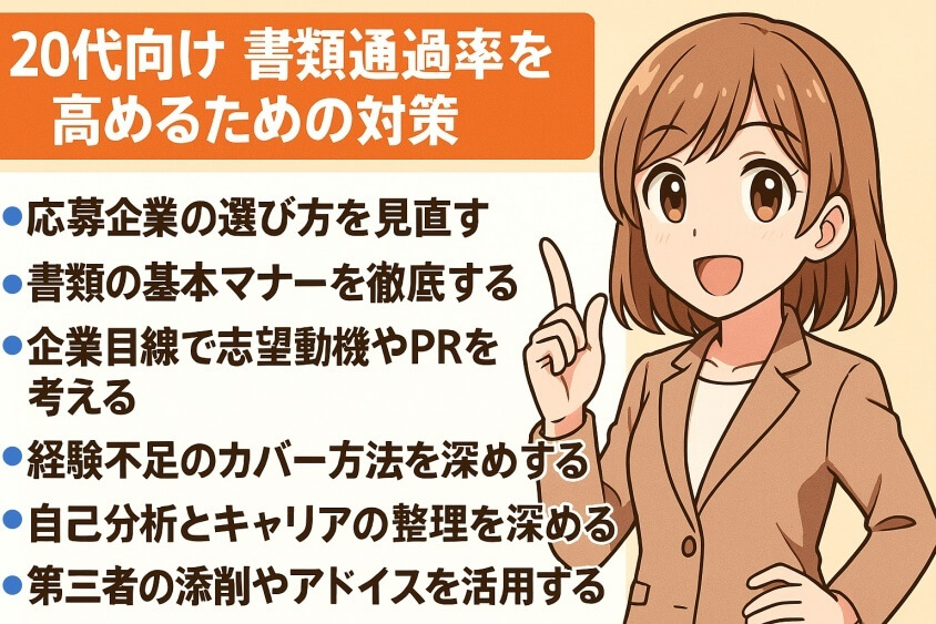 20代向け 書類通過率を高めるための対策-20代の転職書類選考通過をアップ! 成功テクと10人の成功体験談