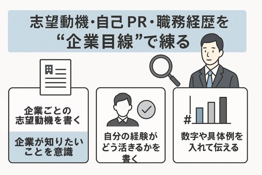志望動機・自己PR・職務経歴を“企業目線”で練る-20代の転職書類選考通過をアップ! 成功テクと10人の成功体験談