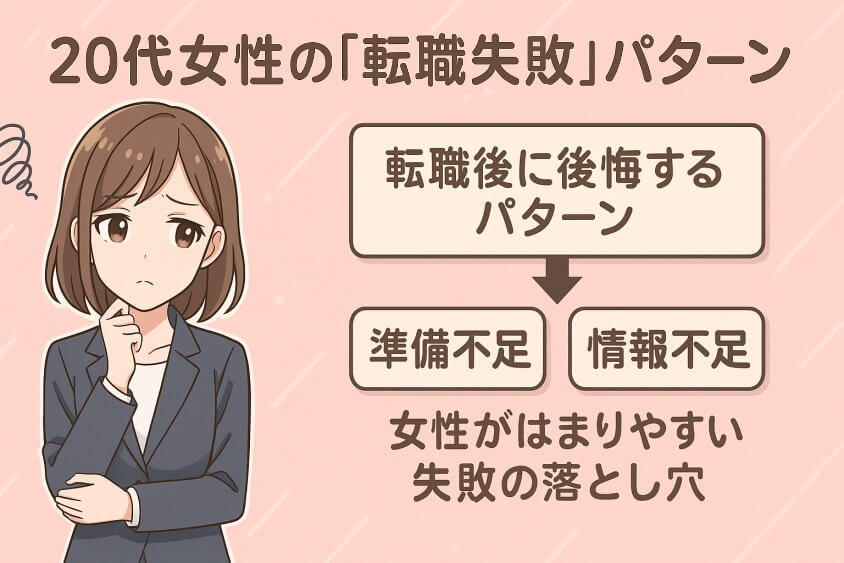 20代女性の「転職失敗」パターン-【20代女性の転職失敗】よくある事例と回避法 成功のコツ3選