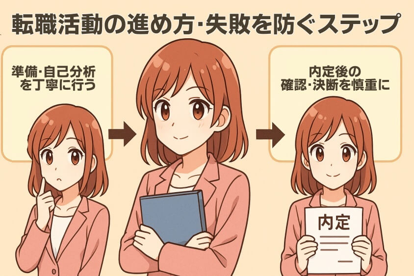 転職活動の進め方・失敗を防ぐステップ-【20代女性の転職失敗】よくある事例と回避法 成功のコツ3選