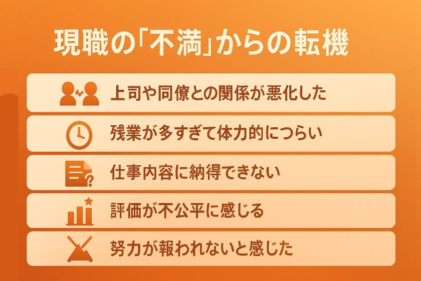 現職の「不満」からの転機-30代 転職のきっかけ「成功と失敗」体験談と転職成功法 徹底解説