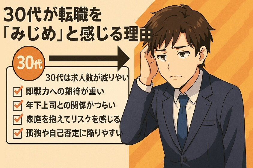 30代が転職を「みじめ」と感じる理由-30代の転職で「みじめな失敗」しないための実際の体験談と対策
