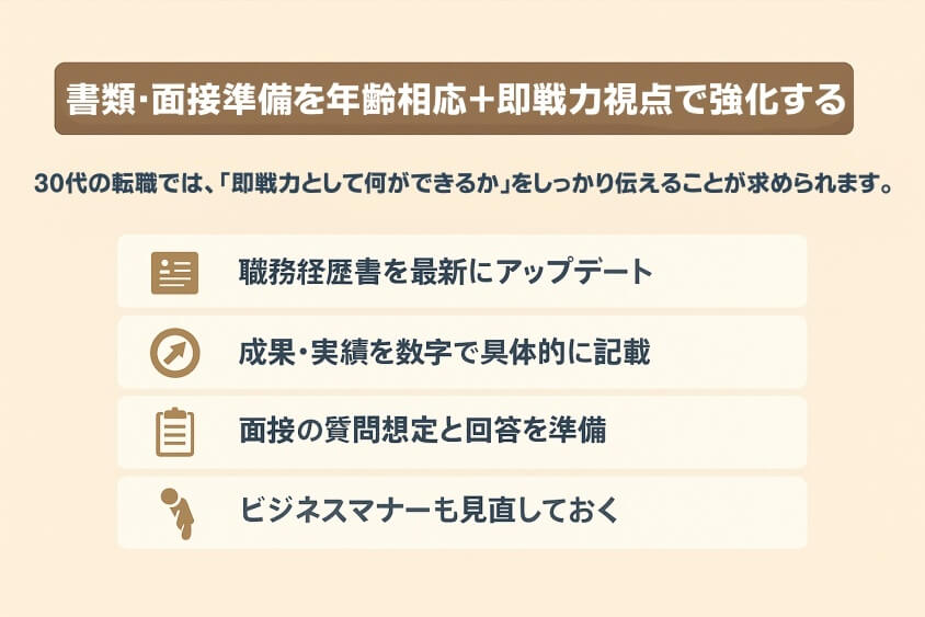 書類・面接準備を年齢相応＋即戦力視点で強化する-30代の転職で「みじめな失敗」しないための実際の体験談と対策