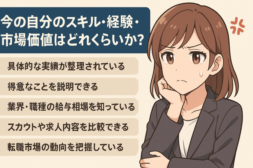 「今の自分のスキル・経験・市場価値」はどれくらいか？-転職しないほうがいい人の特徴15選＆確実に転職するための行動5選