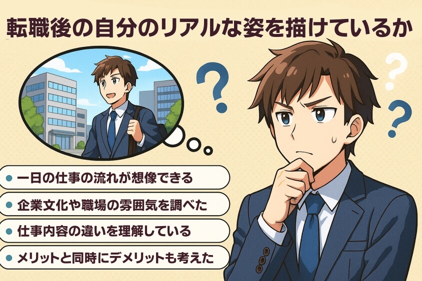 「転職先（または転職後の自分）のリアルな姿を描けているか」-転職しないほうがいい人の特徴15選＆確実に転職するための行動5選