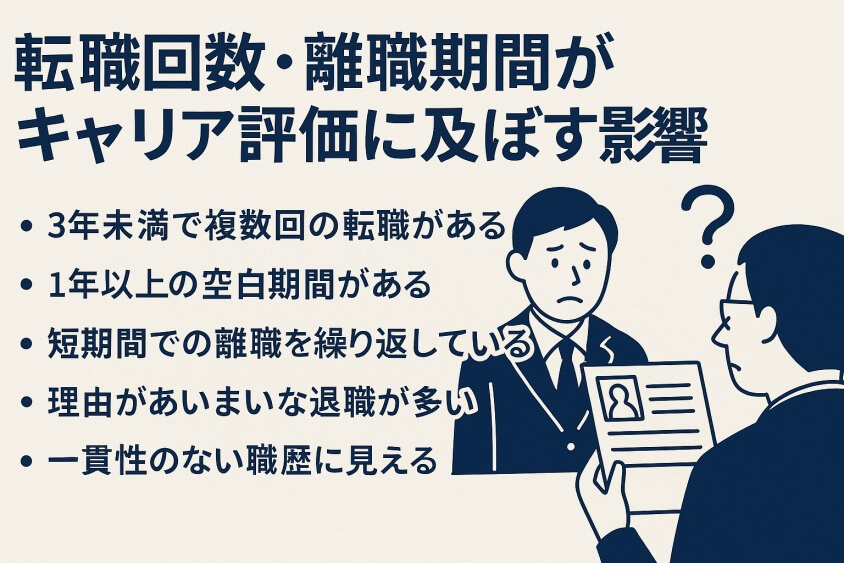転職回数・離職期間がキャリア評価に及ぼす影響-転職しないほうがいい人の特徴15選＆確実に転職するための行動5選