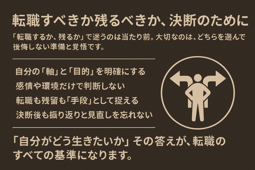 転職すべきか残るべきか、決断のために-転職しないほうがいい人の特徴15選＆確実に転職するための行動5選