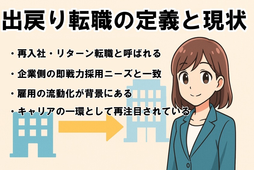 出戻り転職の定義と現状-出戻り転職の恥ずかしいが消える！企業が歓迎する意図と成功事例公開