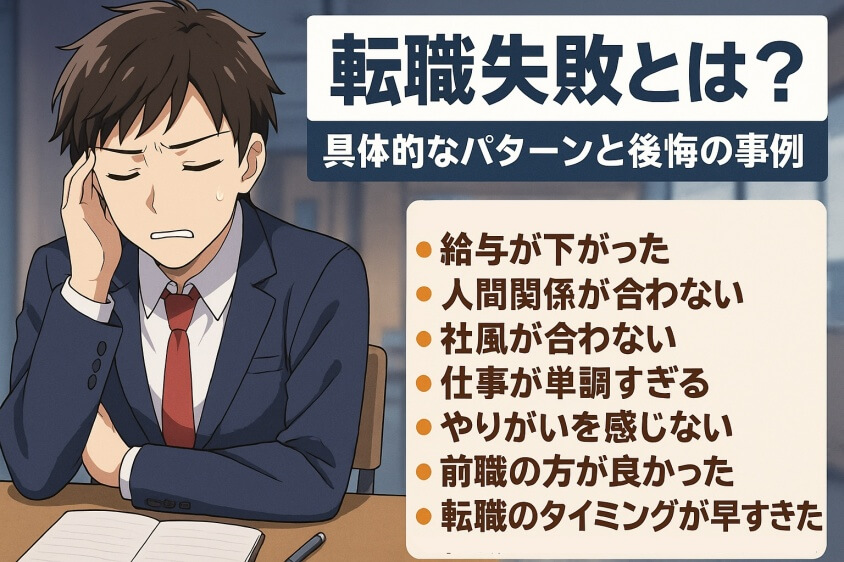 【転職失敗で後悔】…次こそ「成功の4つの転職術」-転職失敗とは?具体的なパターンと後悔の事例