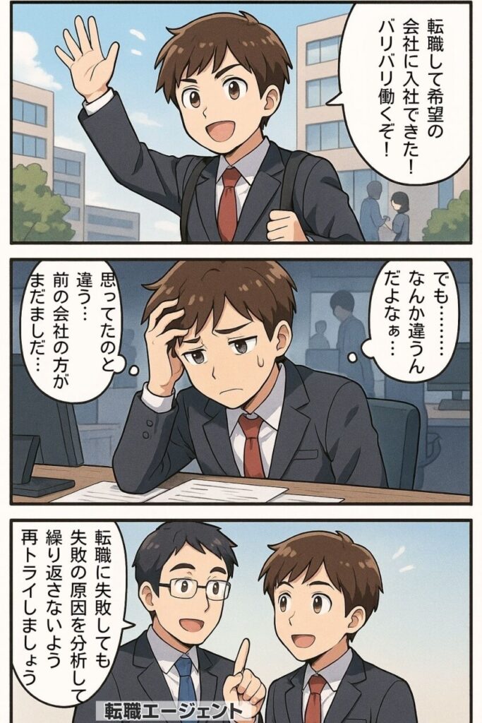 【転職失敗で後悔】…次こそ「成功の4つの転職術」-マンガ