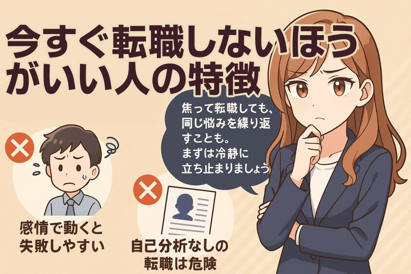 転職したほうがいい人10選!30秒でわかる自己診断チェックあり-勘違いしやすい!「今すぐ転職しないほうがいい人」の特徴